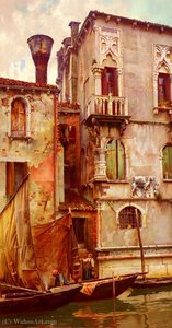 A Venetian Backwater — William Logsdail