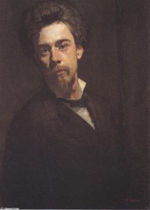 Self-portrait With Stand — Ferdinand Hodler