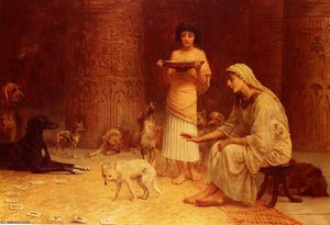 Preparing For The Festival Of Anubis — Edwin Longsden Long, Historical Realism
