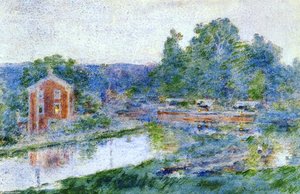Evening On The Canal — Theodore Robinson