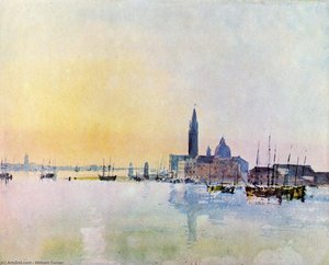 Venice, San Giorgio From The Dogana: Sunrise — Joseph Mallord William Turner, Romantic Landscape