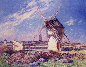 Windmills Near The Town Of Batz — Ferdinand Du Puigaudeau