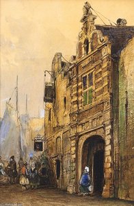 Street View In Ghent — Antoine De Saaijer Waldorp, Contemporary Realism