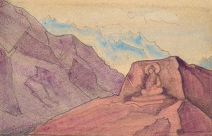 Study With Maitreya Carved In Rock — Nicholas Roerich