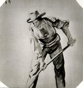 Study Of A Boatman For Boatmen On The Missouri — George Caleb Bingham