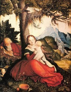 Hl. Familie im Freien (Ruhe auf der Flucht)