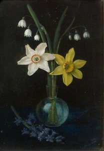 Four Natives Of Ancient Britain, Daffodils, Narcissi, Lily Of The Valley And Bluebells — Alfred Balding