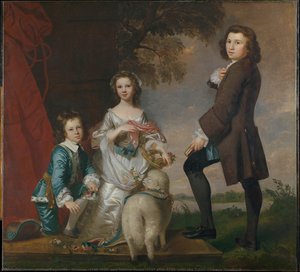 Thomas (1740 1825) And Martha Neate (1741 After 1795) With His Tutor, Thomas Needham — Sir Joshua Reynolds