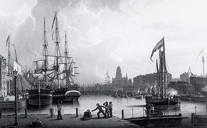 Dock Opening Ceremonies, Bristol, England, (painting) — Robert W. Salmon