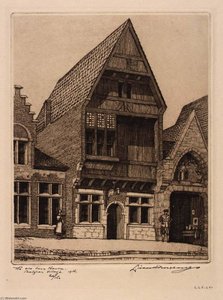 The Old Lace House, Belgian Village, Chicago Fair, 1933 — Leon R Pescheret