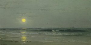 Moonrise Over The Beach — William Trost Richards