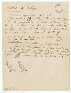 Handwritten Notes By Unamuno — Miguel De Unamuno