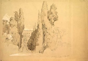 Villa D'este, Tivoli — Jasper Francis Cropsey, Hudson River School