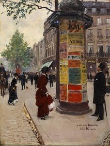 La Colonne Morris — Jean Georges Béraud