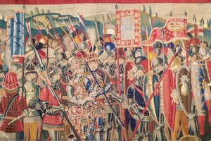 Detail Of The Tapestry “landing In Asilah” — Tournai Passchier Grenier, Burgundian Renaissance