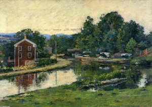 Evening At The Lock — Theodore Robinson