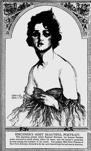 Olive Thomas, The Pittsburgh Press — Raphael Kirchner
