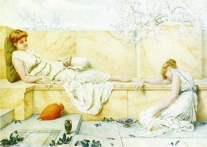 Two Classical Figures Reclining — Henry Ryland