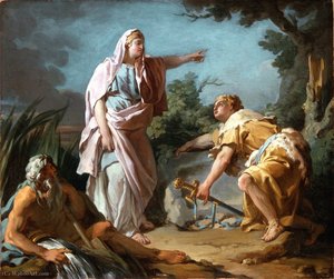 Aethra Showing Her Son Theseus The Place Where His Father Had Hidden His Arms — Nicolas Guy Brenet