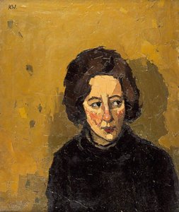 Portrait Of A Young Woman Looking Left — John Kyffin Williams, Contemporary Realism