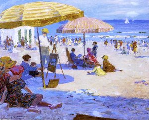 Umbrellas And The Sun — Edward Henry Potthast, Impressionism