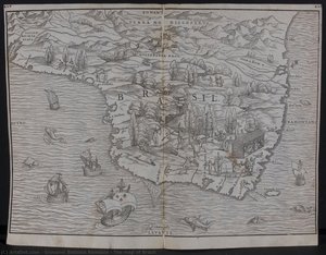 The Map Of Brazil — Giovanni Battista Ramusio