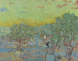 Olive Grove With Two Olive Pickers — Vincent Willem Van Gogh