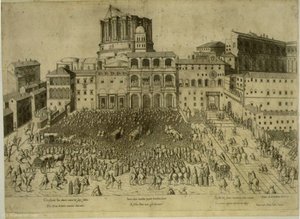 Estampa publicada por Antonio Lafreri, Mirror of the Roman magnificence.