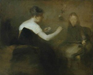 Winding Wool (les Dévideuses) — Eugène Anatole Carrière