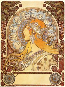 Zodiac — Alphonse Mucha, Art Nouveau