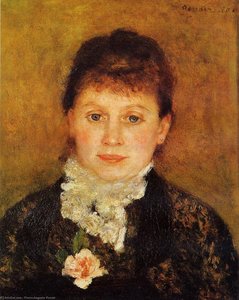 Woman Wearing White Frills — Pierre-auguste Renoir
