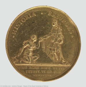Medal Of The Royal Academy Of History — António Mengin, Baroque Portraiture