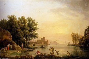 Landscape With Bathers — Claude-joseph Vernet
