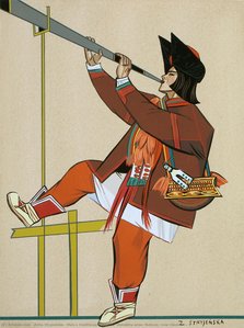 Men’s Traditional Costume, Vorokhta Area, Hutsuls [now Ukraine] — Zofia Stryjeńska