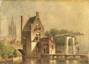 De Koepoort Te Delft, Petrus Gerardus Vertin, 1850 - 1892 — Petrus Gerardus Vertin, Contemporary Realism