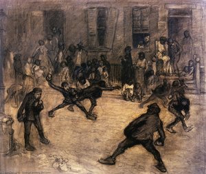 Tin Can Battle, San Juan Hill, New York — George Wesley Bellows, American Modernism
