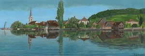 Berlingen Vom See Aus, 1912 — Adolf Dietrich