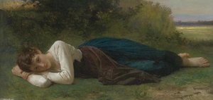Le Repos (also Known As Jeune Fille Couchée) — William-adolphe Bouguereau
