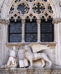 Doge Francesco Foscari Kneeling Before The Lion Of St Mark — Bartolomeo Bon