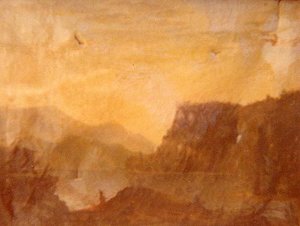 Three Indians On Lake Shore, (painting) — Ralph Albert Blakelock