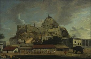 The Rock At Trichinopoly, Madras, With The Barracks — Francis Swain Ward