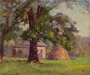 Stable And Haystack (a Haystack) — Theodore Clement Steele