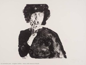 Anne With Hand On Mouth — Avigdor Arikha