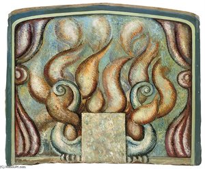 Fire-screen, — Duncan Grant