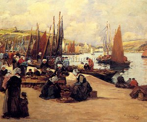 Sur Les Quais Audierne — Fernand Marie Eugène Legout Gérard