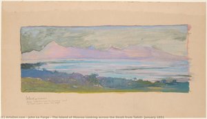 The Island Of Moorea Looking Across The Strait From Tahiti, January 1891 — John La Farge