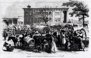 Market Scene In Macon — Alfred Rudolph Waud