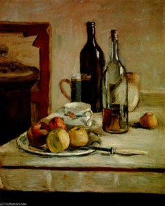 Nature Morte Aux Deux Bouteilles Huile Sur Toile Collection Particulière — Henri Matisse, Fauvism