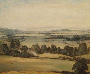 Bramber, West Sussex, From The South Downs — Philip Douglas Maclagan