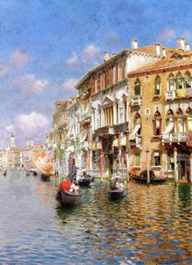 Gondolas on the Grand Canal, Venice